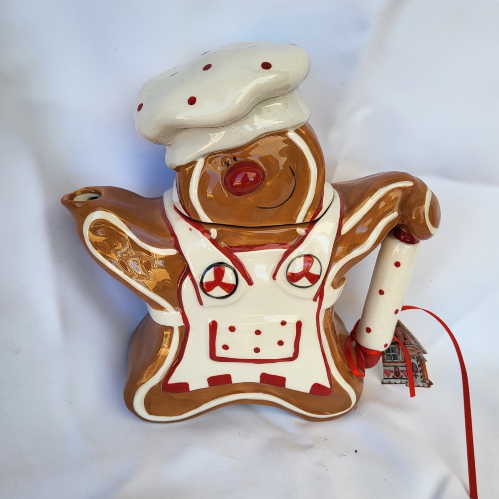 Blue SKY GINGERBREAD TEAPOT